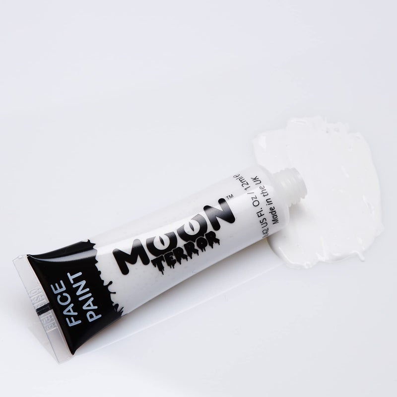 Moon Terror طلاء وجه هالوين وطلاء جسم من مون تيرور - أبيض شرير - مكياج تأثيرات خاصة - 0.40 أونصة سائلة - Image 4